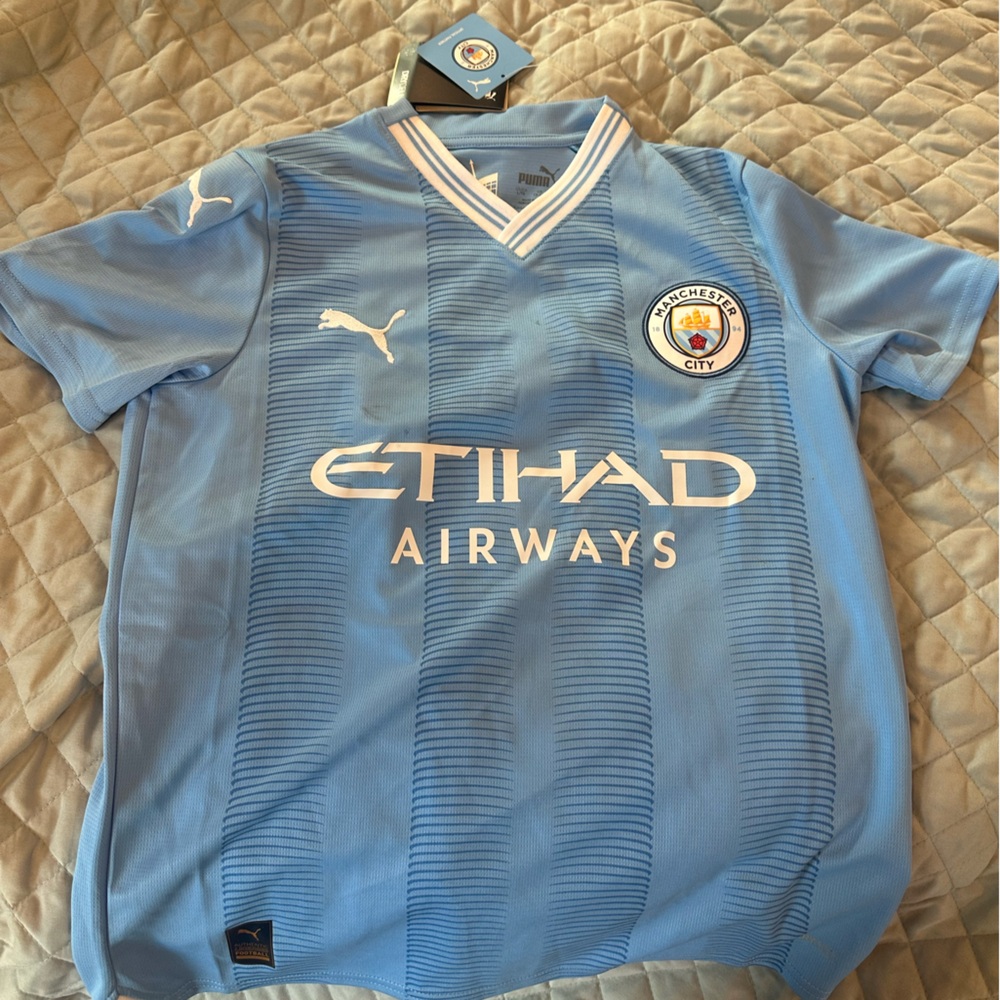 Haaland Manchester City jersey youth L